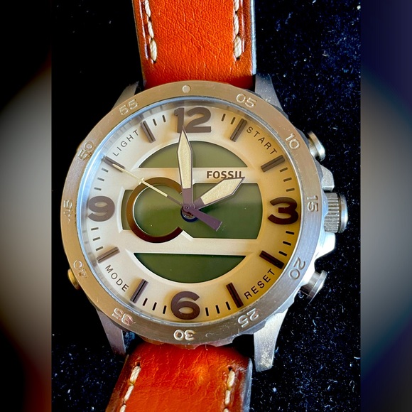 Vintage Fossil scuba watch analog/digital 10am/330ft depth